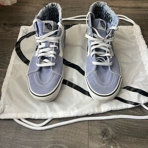 Vans High-Top Sneakers in Light Purple and White